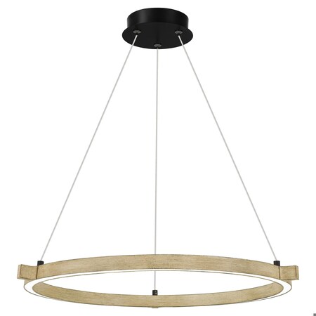 Quoizel Soma Integrated LED Whitewashed Walnut Pendant PCSMA2827WA